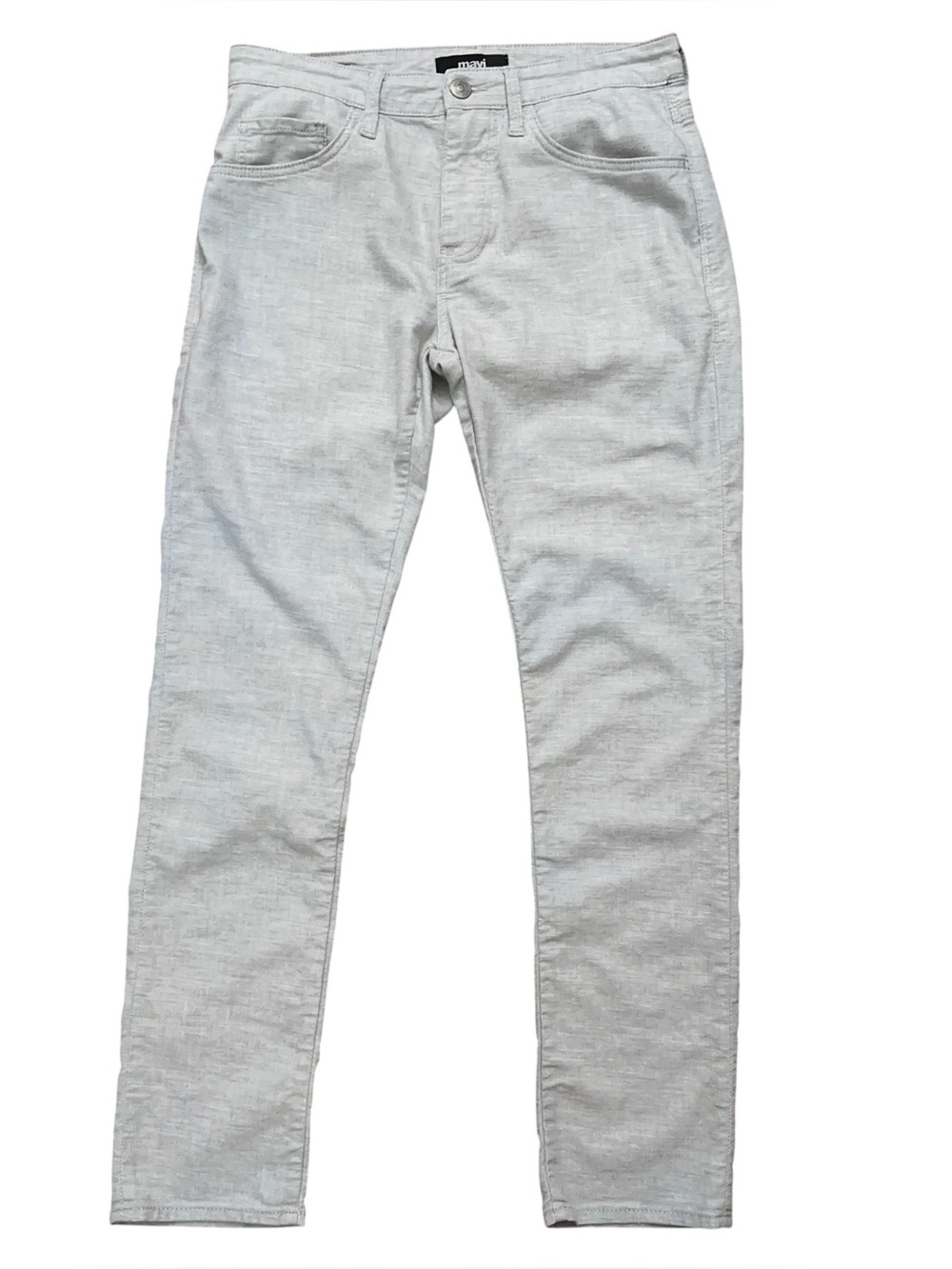 Mavi Jeans Mens Size 30x32 (Fits 30x31) Jake Slim Leg Stretch Linen Blend Gray